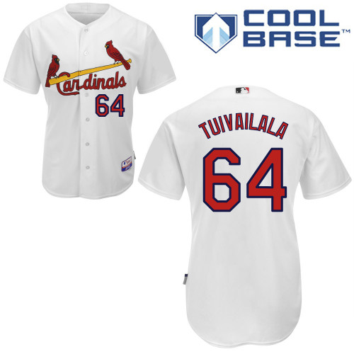 Sam Tuivailala #64 MLB Jersey-St Louis Cardinals Men's Authentic Home White Cool Base Baseball Jersey